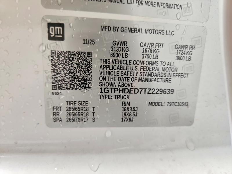 Продажа на аукционе авто 2026 Gmc Sierra, vin: 1GTPHDED7TZ229639, номер лота: 60656166