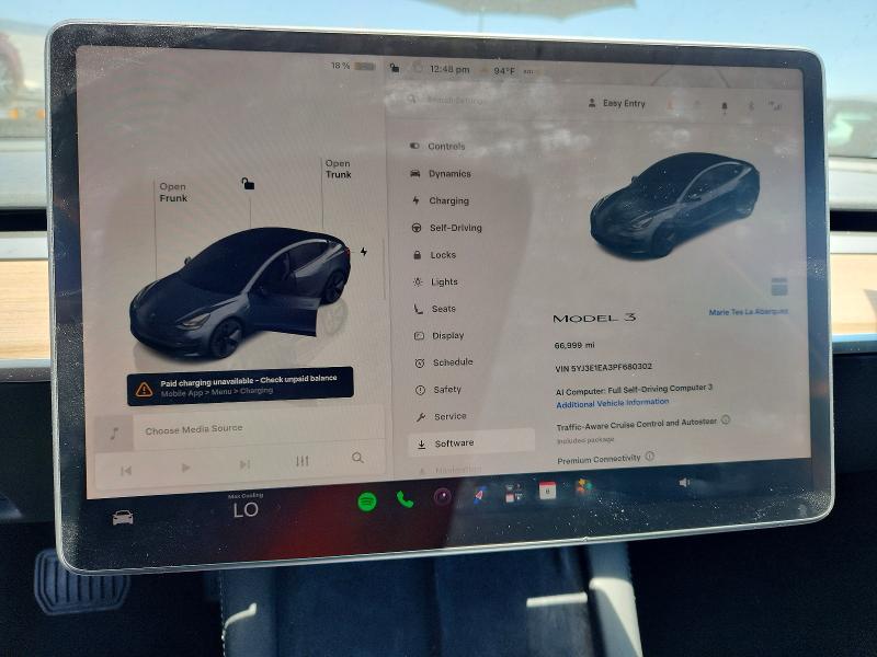 2023 Tesla Model 3 მანქანა იყიდება აუქციონზე, vin: 5YJ3E1EA3PF680302, აუქციონის ნომერი: 59698876