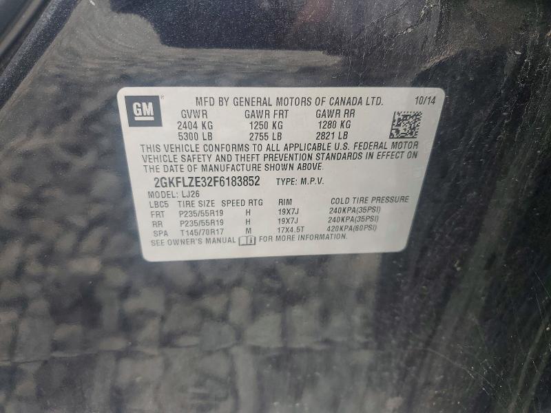 Aukcja sprzedaży 2015 Gmc Terrain, vin: 2GKFLZE32F6183852, numer aukcji: 60848076