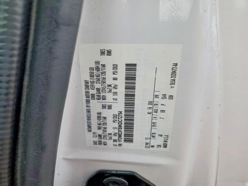 Продажа на аукционе авто 2019 Ford Ecoline, vin: 1FDWE3FS9KDC72754, номер лота: 59352026