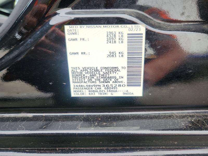 Продажа на аукционе авто 2023 Nissan Altima, vin: 1N4BL4BV9PN365280, номер лота: 60405556