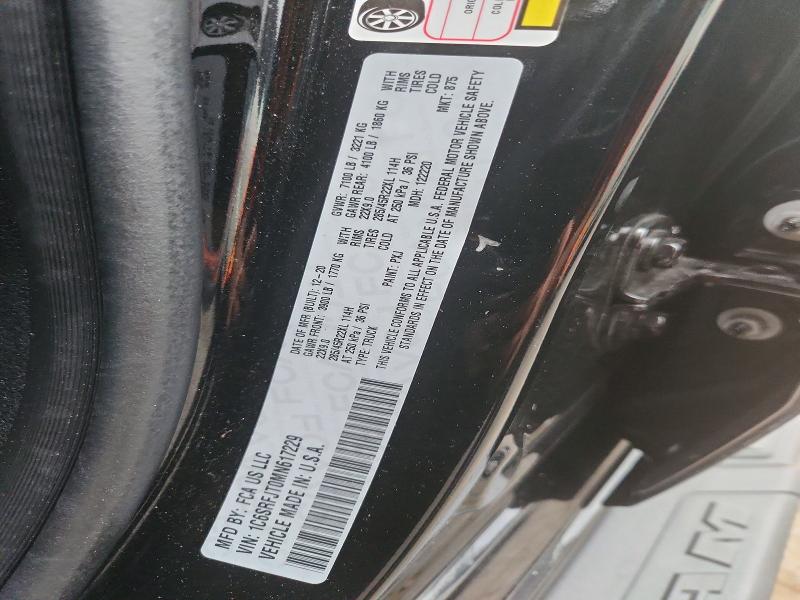 61492746 :رقم المزاد ، 1C6SRFJT0MN617229 vin ، 2021 Ram 1500 مزاد بيع