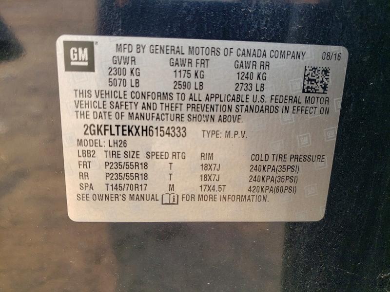Продаж на аукціоні авто 2017 Gmc Terrain, vin: 2GKFLTEKXH6154333, номер лоту: 61050876