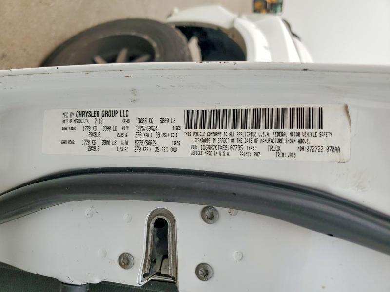 61438916 :رقم المزاد ، 1C6RR7KTXES107735 vin ، 2014 Ram 1500 مزاد بيع
