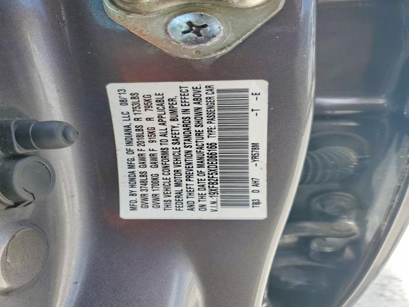 62011836 :رقم المزاد ، 19XFB2F5XDE066166 vin ، 2013 Honda Civic مزاد بيع