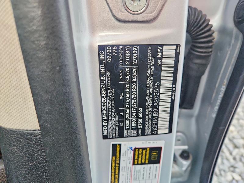 Aukcja sprzedaży 2020 Mercedes-benz Gle, vin: 4JGFB4JB9LA202535, numer aukcji: 62270956