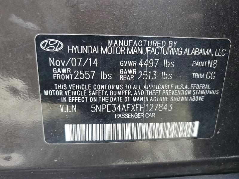 Продаж на аукціоні авто 2015 Hyundai Sonata, vin: 5NPE34AFXFH127843, номер лоту: 63105246