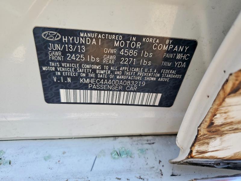 61141296 :رقم المزاد ، KMHEC4A40DA083219 vin ، 2013 Hyundai Sonata مزاد بيع