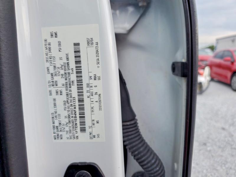 Aukcja sprzedaży 2022 Ford F150, vin: 1FTEW1EB4NFA51333, numer aukcji: 61283516