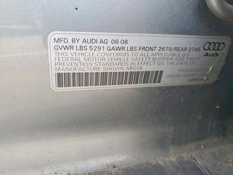 Продаж на аукціоні авто 2008 Audi A6, vin: WAUDH74F68N163037, номер лоту: 59860856