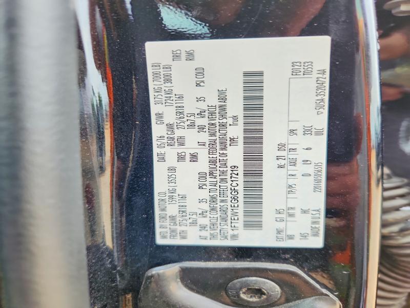 Продаж на аукціоні авто 2016 Ford F150, vin: 1FTEW1EG6GFC17219, номер лоту: 59990066