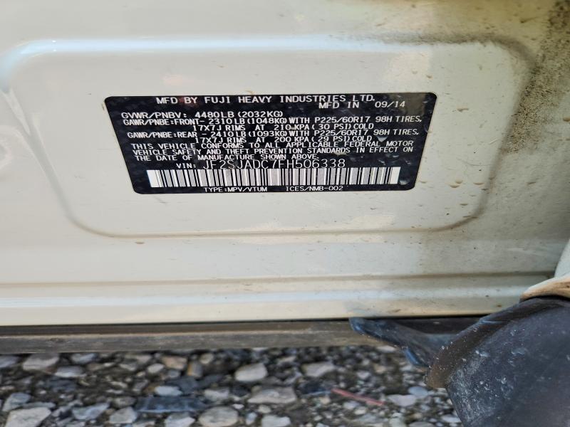 Продаж на аукціоні авто 2015 Subaru Forester, vin: JF2SJADC7FH506338, номер лоту: 61881116
