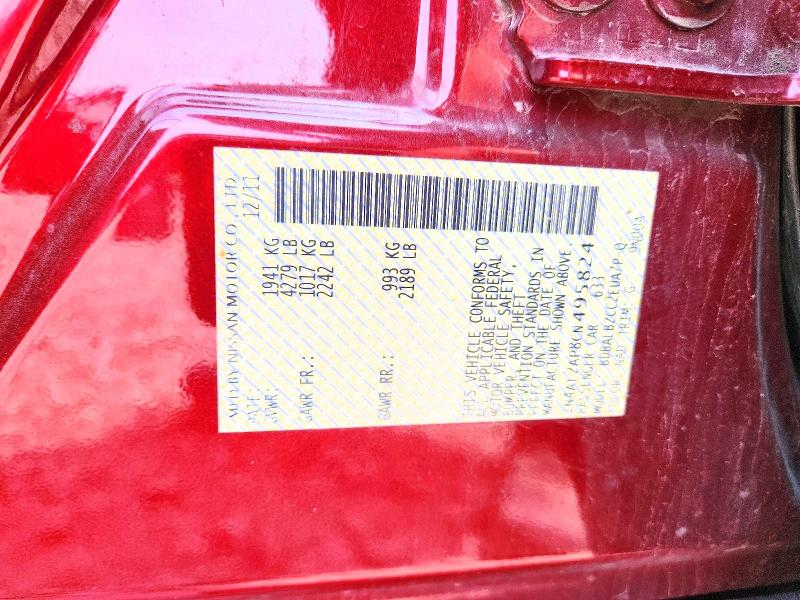 Продаж на аукціоні авто 2012 Nissan Altima, vin: 1N4AL2AP8CN495824, номер лоту: 59766996