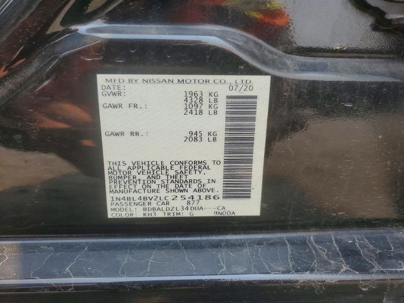 Aukcja sprzedaży 2020 Nissan Altima, vin: 1N4BL4BV2LC254186, numer aukcji: 62283826