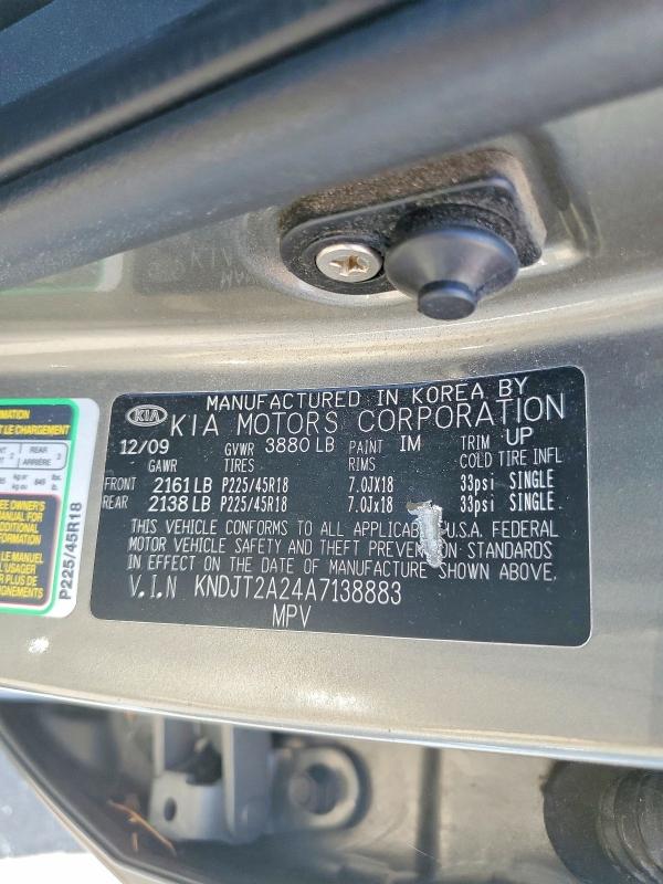 2010 Kia Soul მანქანა იყიდება აუქციონზე, vin: KNDJT2A24A7138883, აუქციონის ნომერი: 62810966