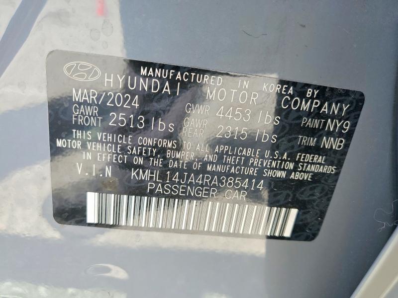 Aukcja sprzedaży 2024 Hyundai Sonata, vin: KMHL14JA4RA385414, numer aukcji: 60096586
