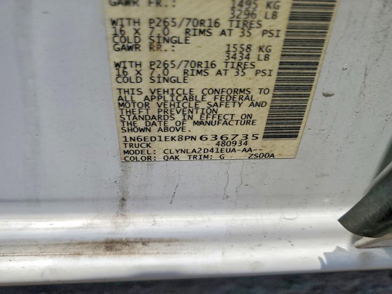 2023 Nissan Frontier მანქანა იყიდება აუქციონზე, vin: 1N6ED1EK8PN636735, აუქციონის ნომერი: 56196116