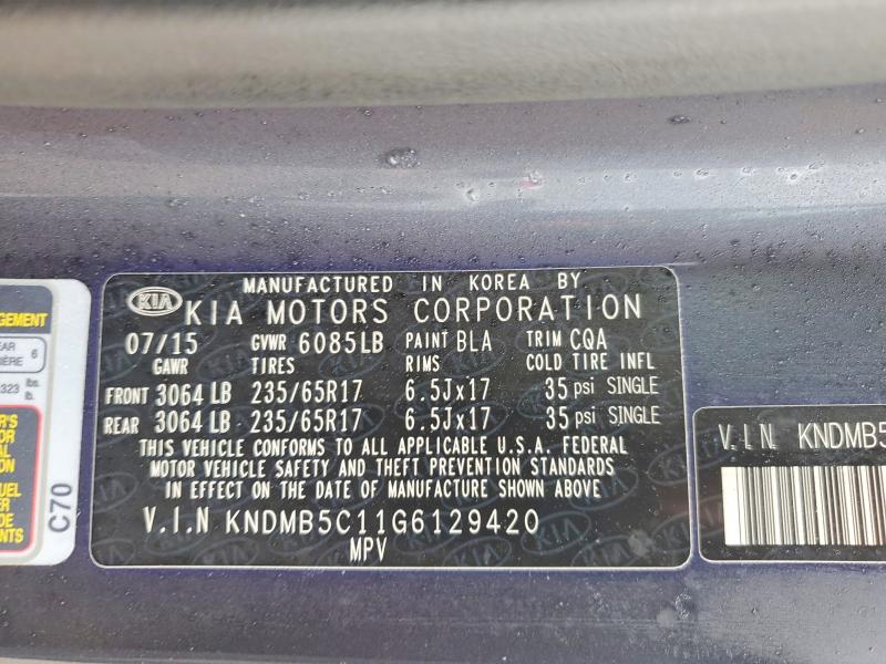 Продажа на аукционе авто 2016 Kia Sedona, vin: KNDMB5C11G6129420, номер лота: 60955476