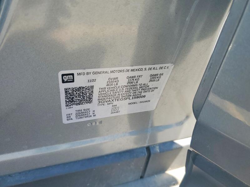 61141376 :رقم المزاد ، 3GNAXTEG5PL159009 vin ، 2023 Chevrolet Equinox مزاد بيع