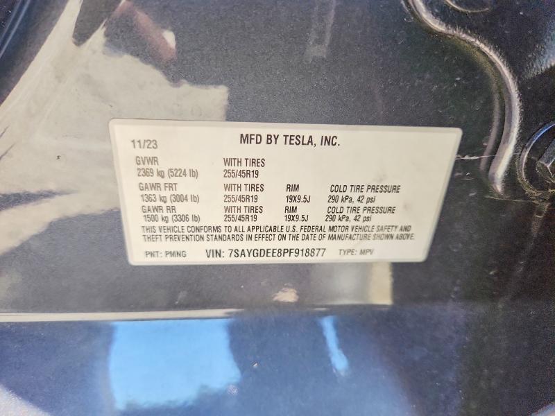 Продажа на аукционе авто 2023 Tesla Model Y, vin: 7SAYGDEE8PF918877, номер лота: 59914676