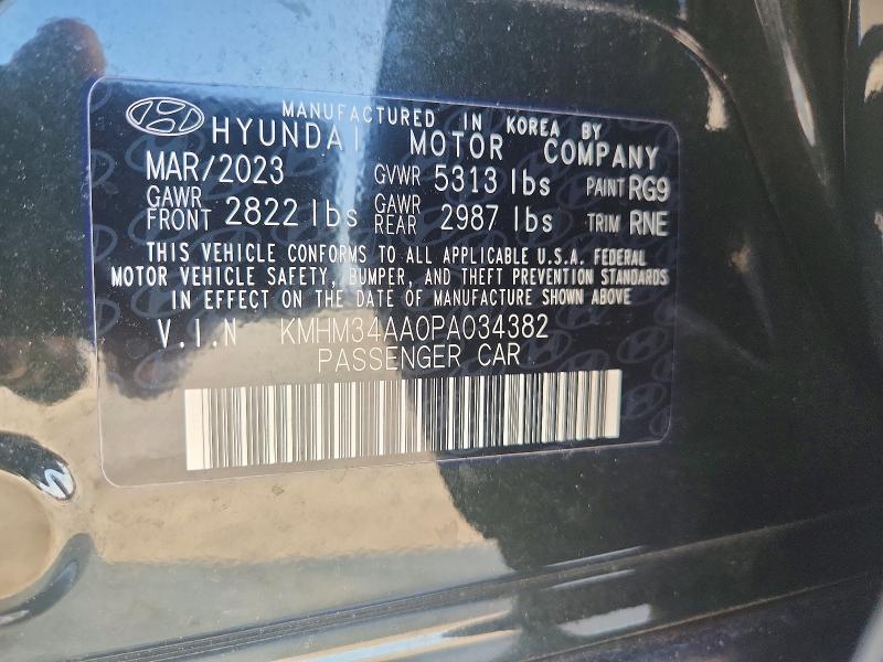 Продаж на аукціоні авто 2023 Hyundai Ioniq 6, vin: KMHM34AA0PA034382, номер лоту: 63037696