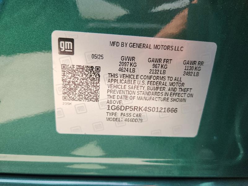 61309316 :رقم المزاد ، 1G6DP5RK4S0121666 vin ، 2025 Cadillac Ct5 مزاد بيع