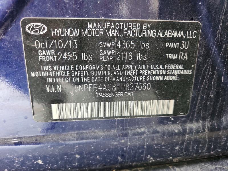 Продаж на аукціоні авто 2014 Hyundai Sonata, vin: 5NPEB4AC8EH827660, номер лоту: 62077076