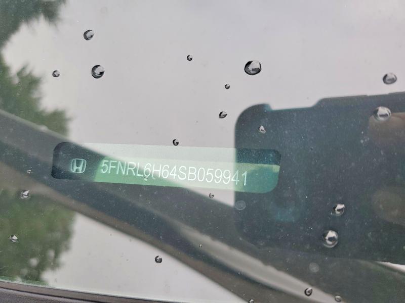 60006516 :رقم المزاد ، 5FNRL6H64SB059941 vin ، 2025 Honda Odyssey مزاد بيع