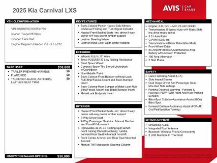 Aukcja sprzedaży 2025 Kia Carnival, vin: KNDNB5K3XS6534790, numer aukcji: 62214146