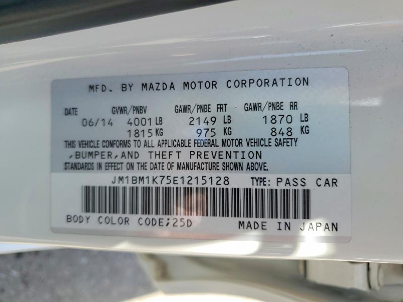 Aukcja sprzedaży 2014 Mazda 3, vin: JM1BM1K75E1215128, numer aukcji: 60616036