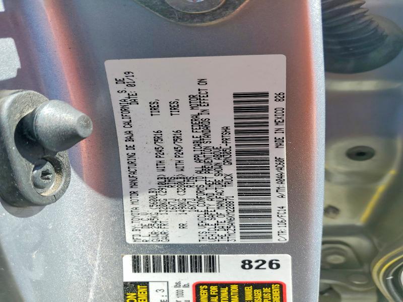 Продажа на аукционе авто 2019 Toyota Tacoma, vin: 3TMCZ5AN6KM228871, номер лота: 57966426