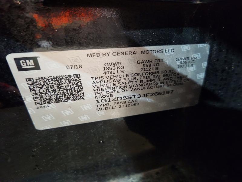Продаж на аукціоні авто 2018 Chevrolet Malibu, vin: 1G1ZD5ST3JF266197, номер лоту: 59679116