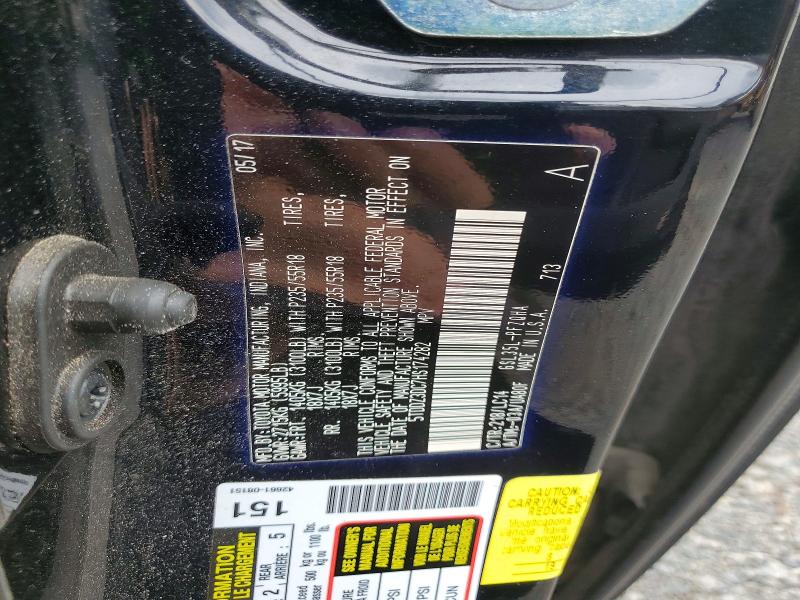 62095796 :رقم المزاد ، 5TDDZ3DC7HS174282 vin ، 2017 Toyota Sienna مزاد بيع