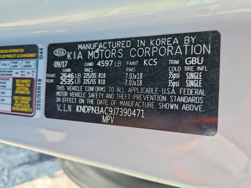 60009516 :رقم المزاد ، KNDPN3AC9J7390471 vin ، 2018 Kia Sportage مزاد بيع