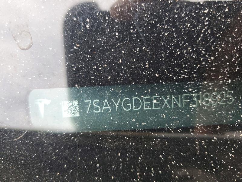 2022 Tesla Model Y მანქანა იყიდება აუქციონზე, vin: 7SAYGDEEXNF318925, აუქციონის ნომერი: 59862486