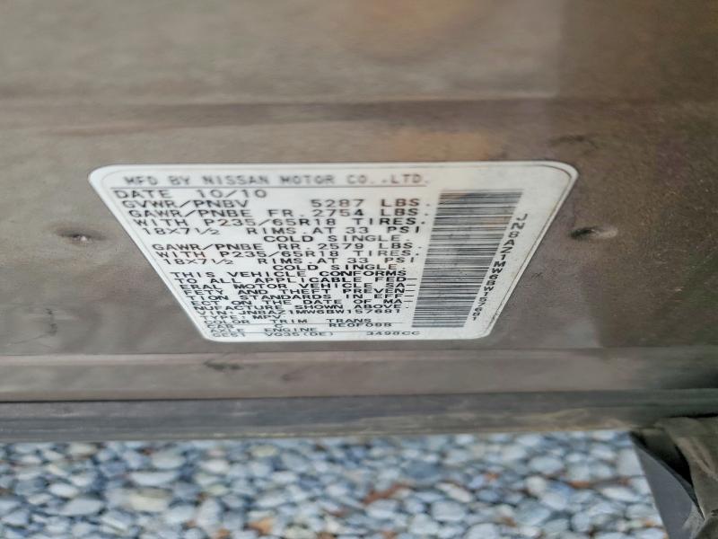 62096266 :رقم المزاد ، JN8AZ1MW6BW157681 vin ، 2011 Nissan Murano مزاد بيع
