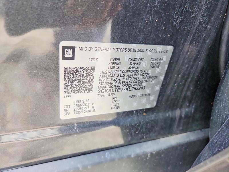 Продаж на аукціоні авто 2019 Gmc Terrain, vin: 3GKALTEV7KL252243, номер лоту: 61171586