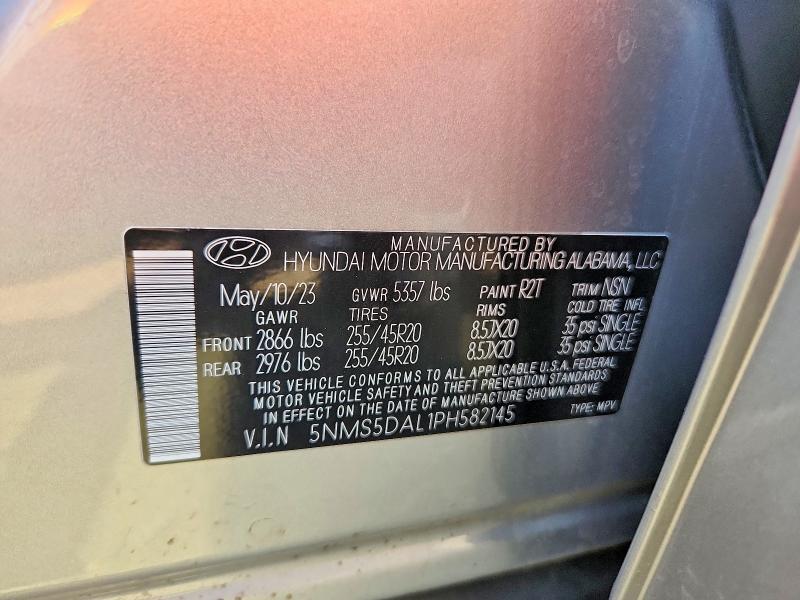 62590906 :رقم المزاد ، 5NMS5DAL1PH582145 vin ، 2023 Hyundai Santa Fe مزاد بيع