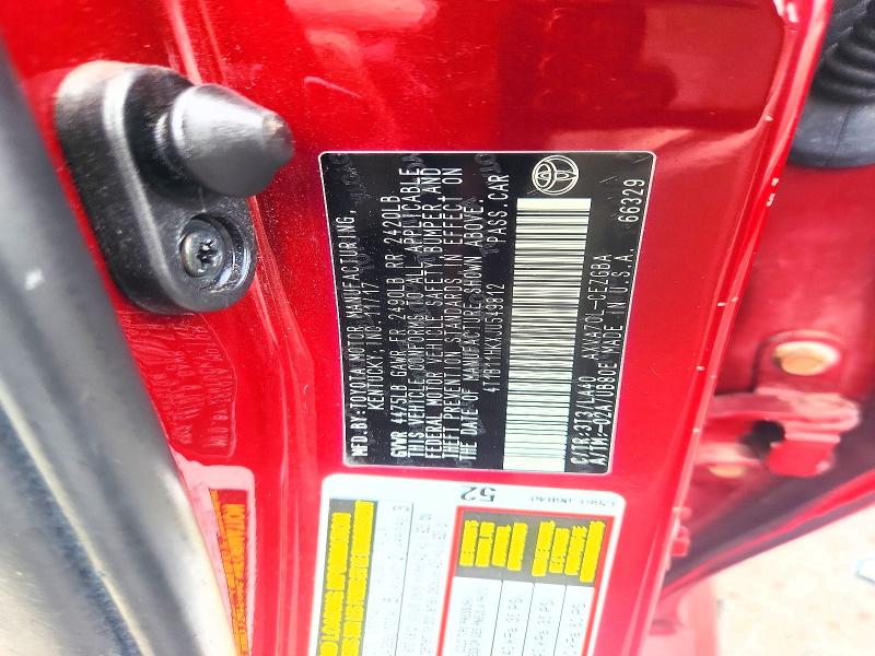 2018 Toyota Camry მანქანა იყიდება აუქციონზე, vin: 4T1B11HKXJU549812, აუქციონის ნომერი: 59352936