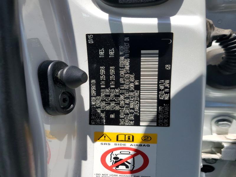 61333856 :رقم المزاد ، JTJYARBZ5F2019802 vin ، 2015 Lexus Nx مزاد بيع