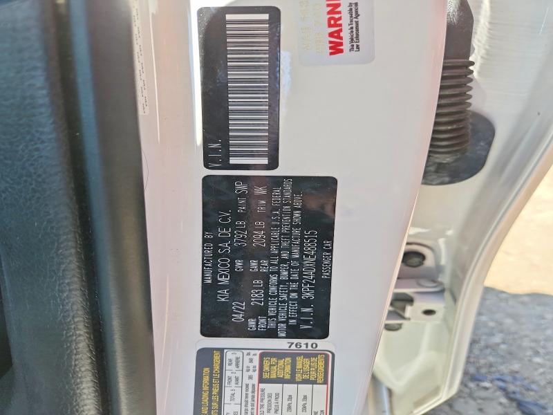 Продаж на аукціоні авто 2022 Kia Forte, vin: 3KPF24ADXNE488515, номер лоту: 60671386