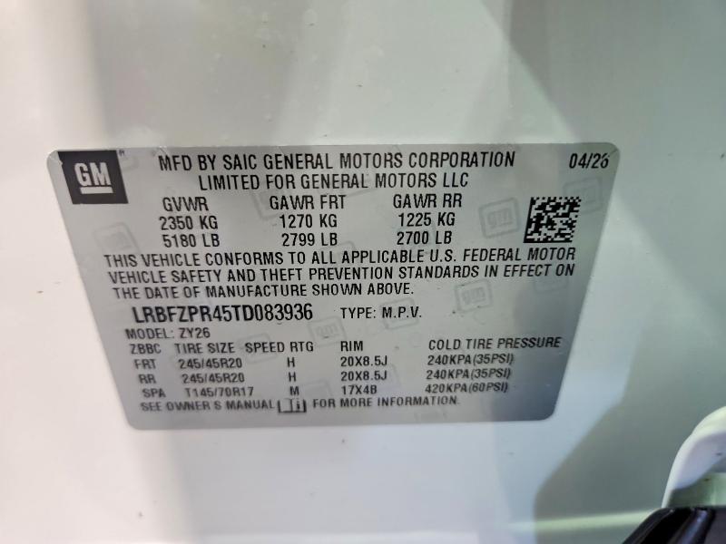 Aukcja sprzedaży 2026 Buick Envision, vin: LRBFZPR45TD083936, numer aukcji: 62247606