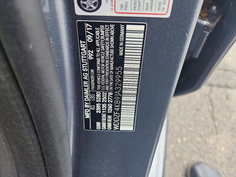 Aukcja sprzedaży 2018 Mercedes-benz E, vin: WDDZF4KB9JA329955, numer aukcji: 60933466