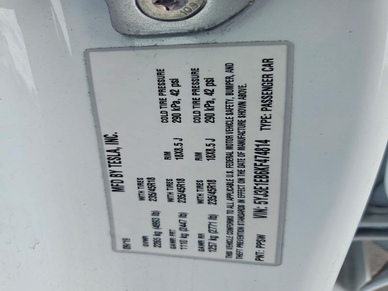 Aukcja sprzedaży 2019 Tesla Model 3, vin: 5YJ3E1EB6KF474814, numer aukcji: 61804246