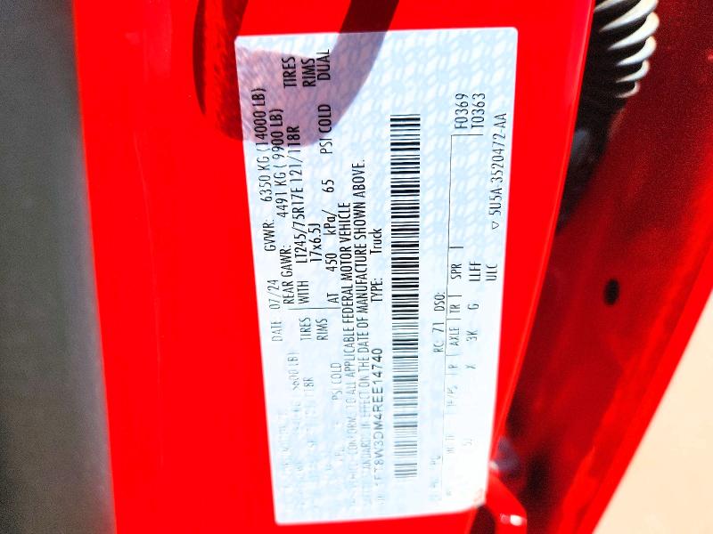 2024 Ford F350 მანქანა იყიდება აუქციონზე, vin: 1FT8W3DM4REE14740, აუქციონის ნომერი: 61580656