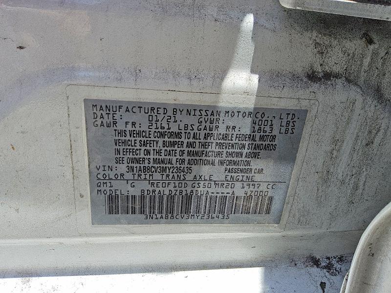 Aukcja sprzedaży 2021 Nissan Sentra, vin: 3N1AB8CV3MY236435, numer aukcji: 61204866