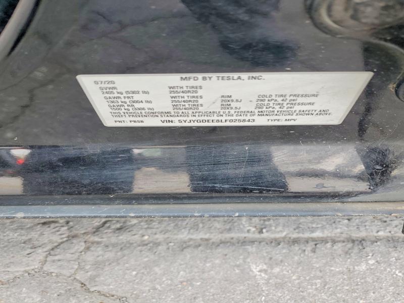 Продаж на аукціоні авто 2020 Tesla Model Y, vin: 5YJYGDEE8LF025843, номер лоту: 61932026