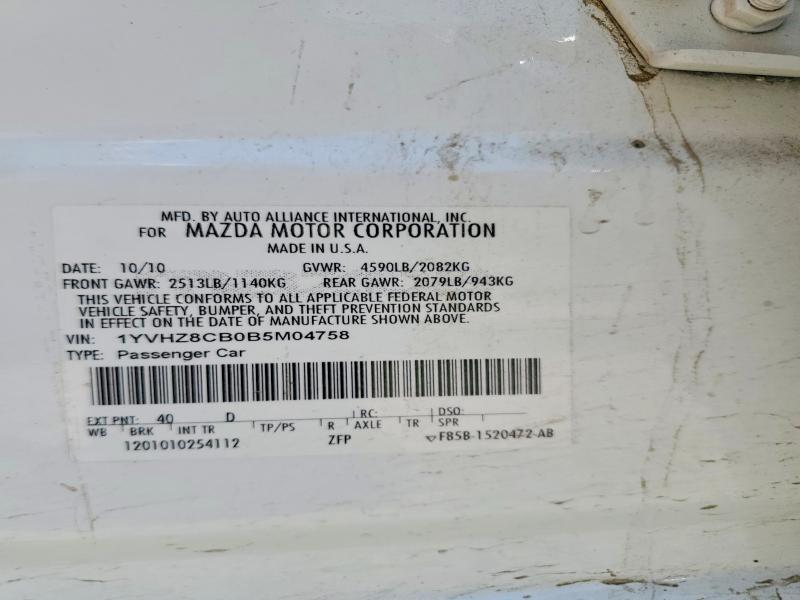 Aukcja sprzedaży 2011 Mazda 6, vin: 1YVHZ8CB0B5M04758, numer aukcji: 60666166
