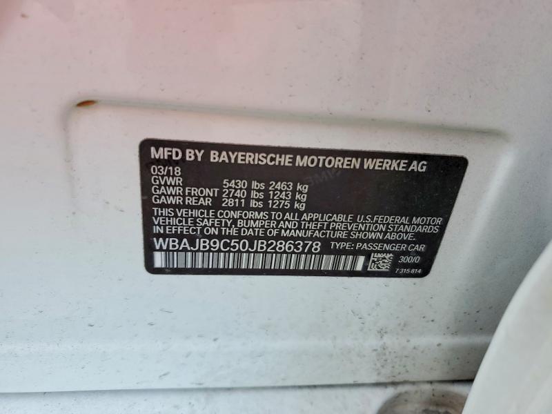 Aukcja sprzedaży 2018 Bmw M550xi, vin: WBAJB9C50JB286378, numer aukcji: 62332656