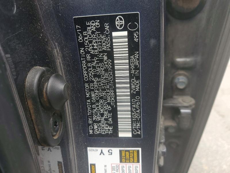 Продажа на аукционе авто 2017 Toyota Prius, vin: JTDKBRFU1H3047999, номер лота: 60692356